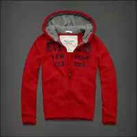 hommes veste hoodie abercrombie & fitch 2013 classic x-8046 ecarlate